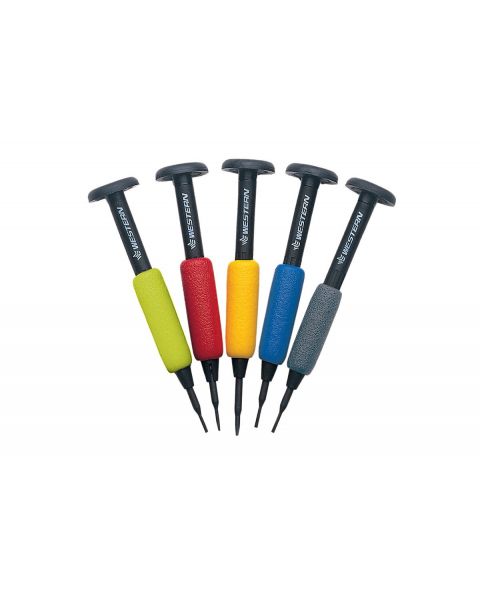 Get-A-Grip Screwdriver Cushions 5pcs Green/Red/Yel/Blue/Grey