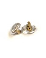 Semi Soft 'Button' 9mm Screw Fit Nickel Insert 10 Prs