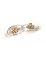 Semi Soft Symm 'Oval' 13mm Push Gold Insert 10 Prs