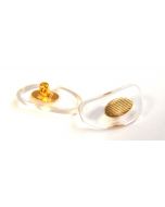 Semi Soft D Shape 15mm Screw Fit Gold Insert 10Prs