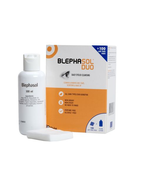 Blephasol Duo Eye Lid Cleansing Lotion + 100 Pads RRP £12.49